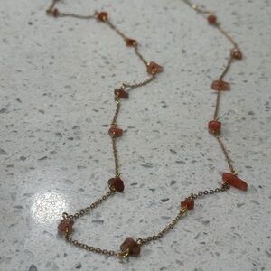 Carnelian Natural Stone Eyeglass Chain / Necklace